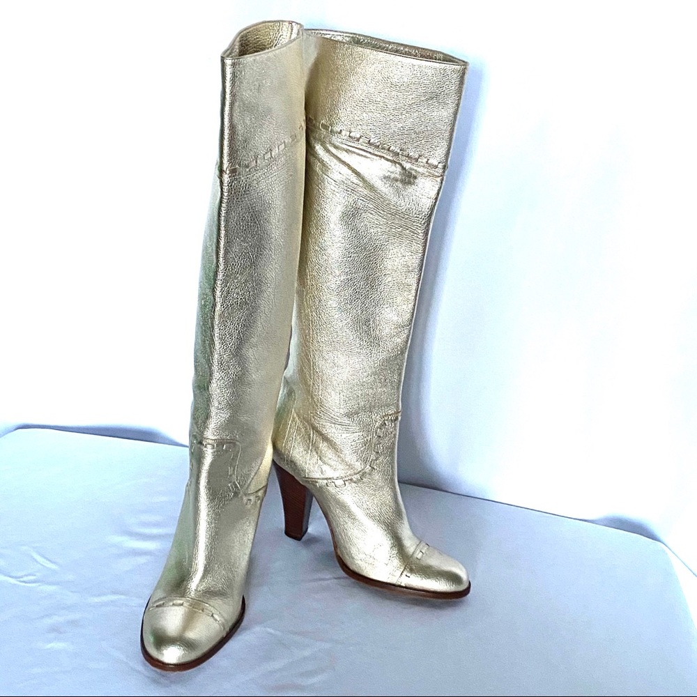 AMAZING Marc Jacobs Silver knee-hi lined boots! - Picture 2 of 8